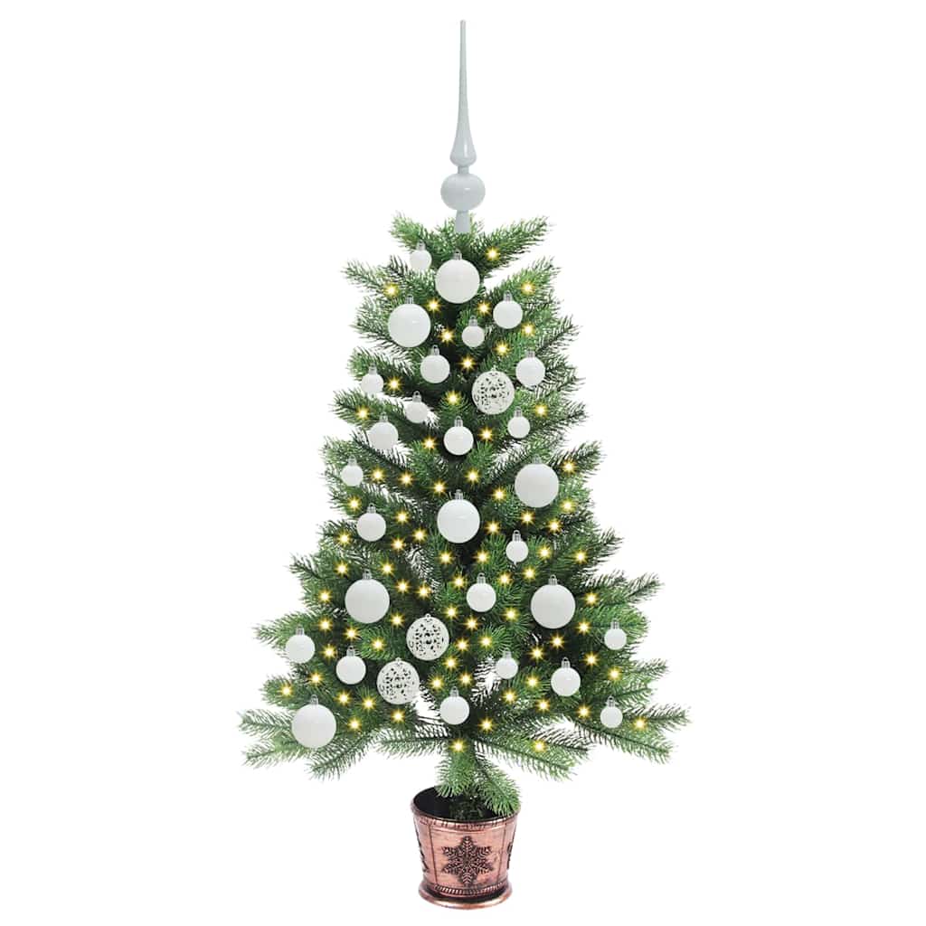 Vánoční Stromeček S 150 Led Diodami S Stojanem Zelená 90 Cm Pe