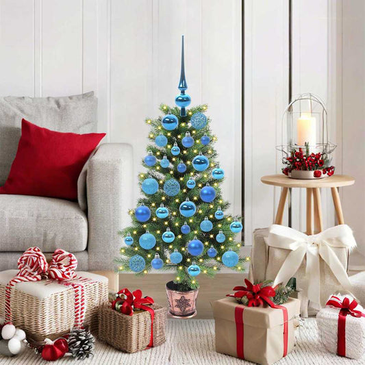 Vánoční Stromeček S 150 Led Diodami S Stojanem Zelená 90 Cm Pe