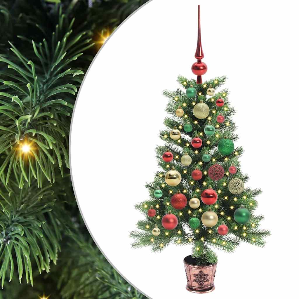 Vánoční Stromeček S 150 Led Diodami S Stojanem Zelená 90 Cm Pe