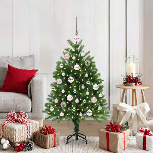 Vánoční Stromeček S 150 Led Diodami S Stojanem Zelená 120 Cm Pe