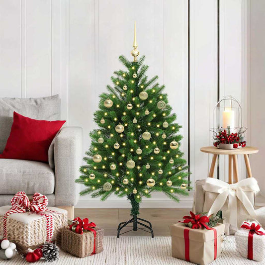 Vánoční Stromeček S 150 Led Diodami S Stojanem Zelená 120 Cm Pe
