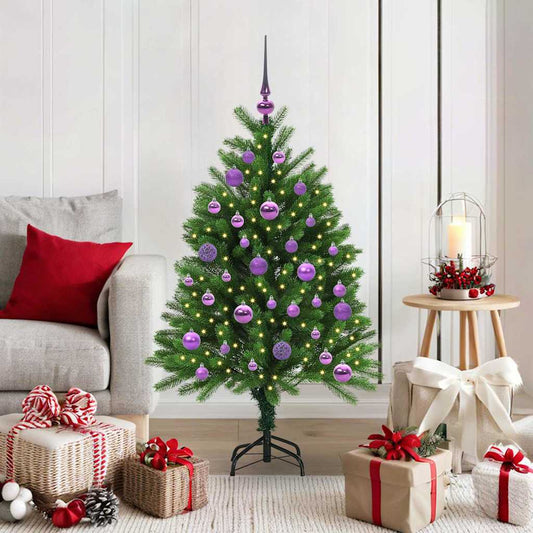 Vánoční Stromeček S 150 Led Diodami S Stojanem Zelená 120 Cm Pe