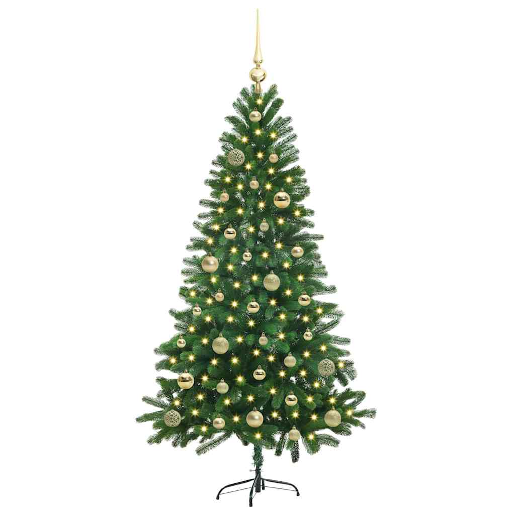Vánoční Stromeček S 150 Led Diodami S Stojanem Zelená 150 Cm Pe