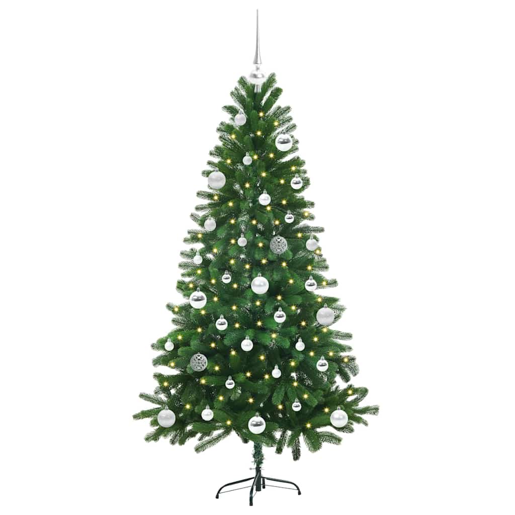 Vánoční Stromeček S 150 Led Diodami S Stojanem Zelená 150 Cm Pe