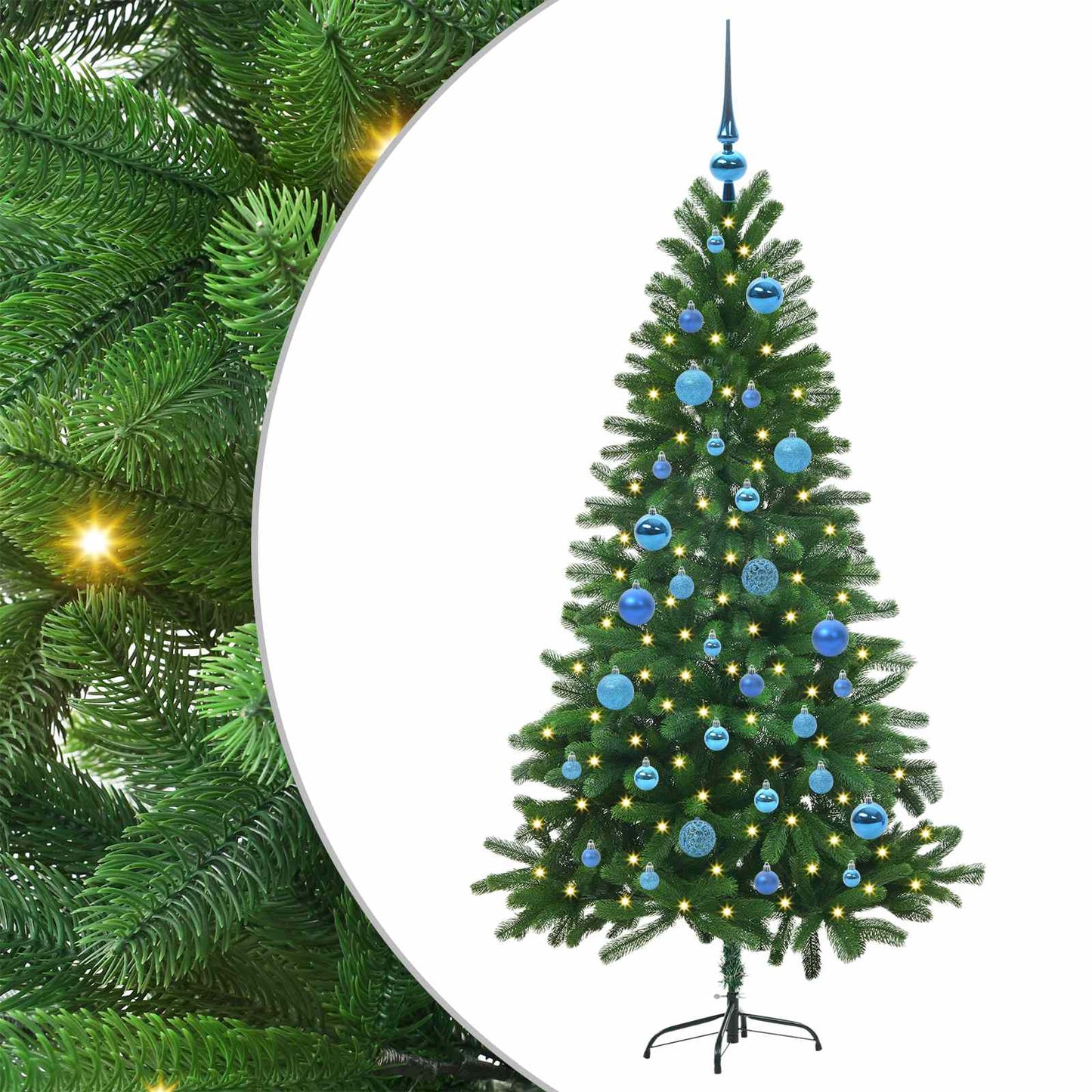 Vánoční Stromeček S 150 Led Diodami S Stojanem Zelená 150 Cm Pe