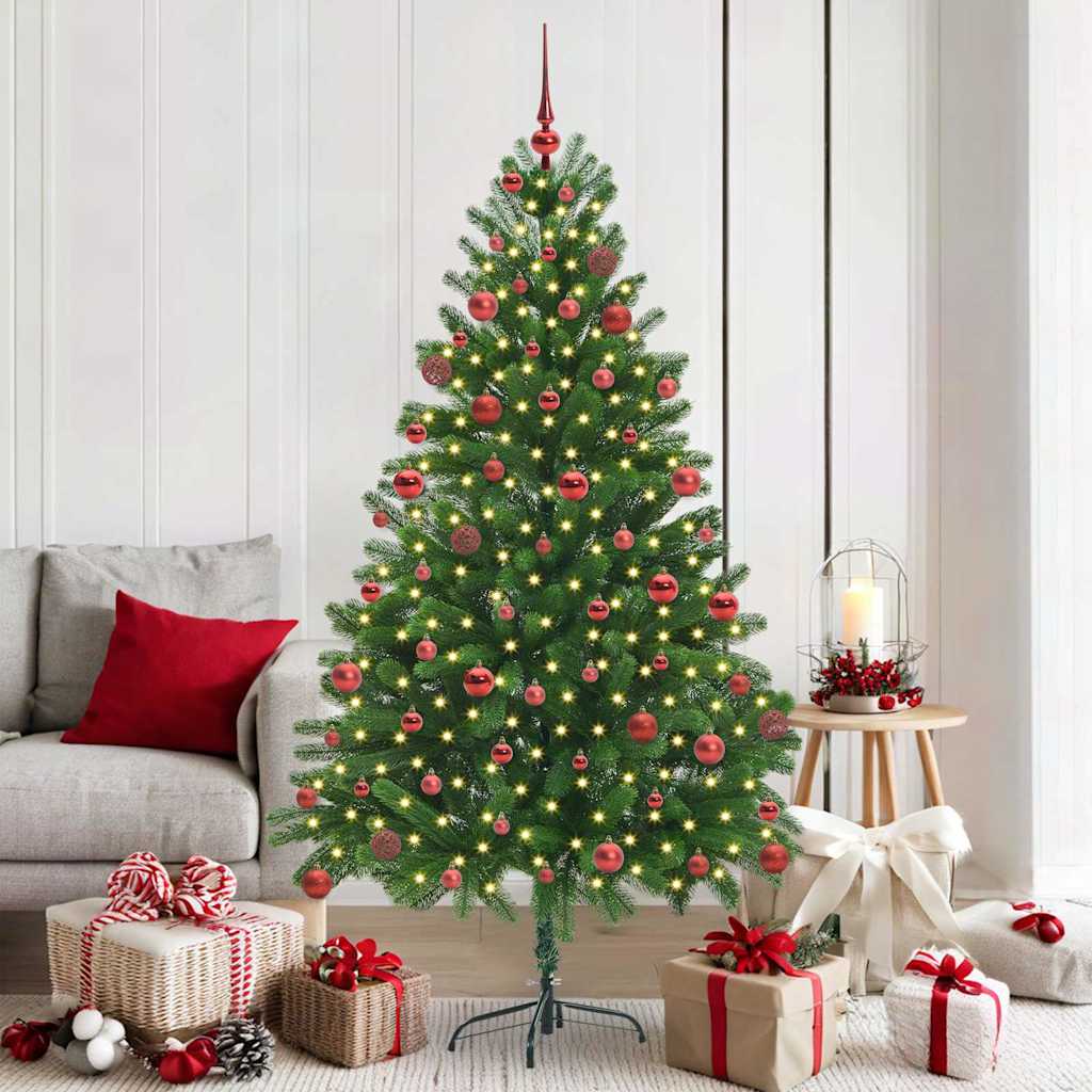 Vánoční Stromeček S 300 Led Diodami S Stojanem Zelená 180 Cm Pe