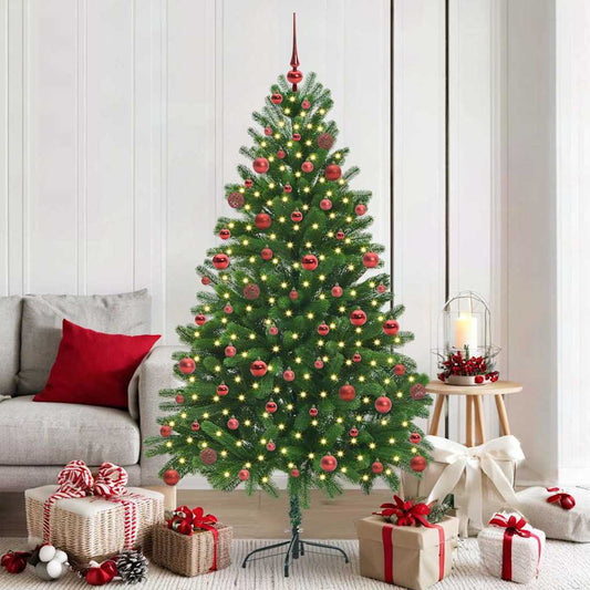 Vánoční Stromeček S 300 Led Diodami S Stojanem Zelená 180 Cm Pe