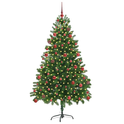 Vánoční Stromeček S 300 Led Diodami S Stojanem Zelená 180 Cm Pe