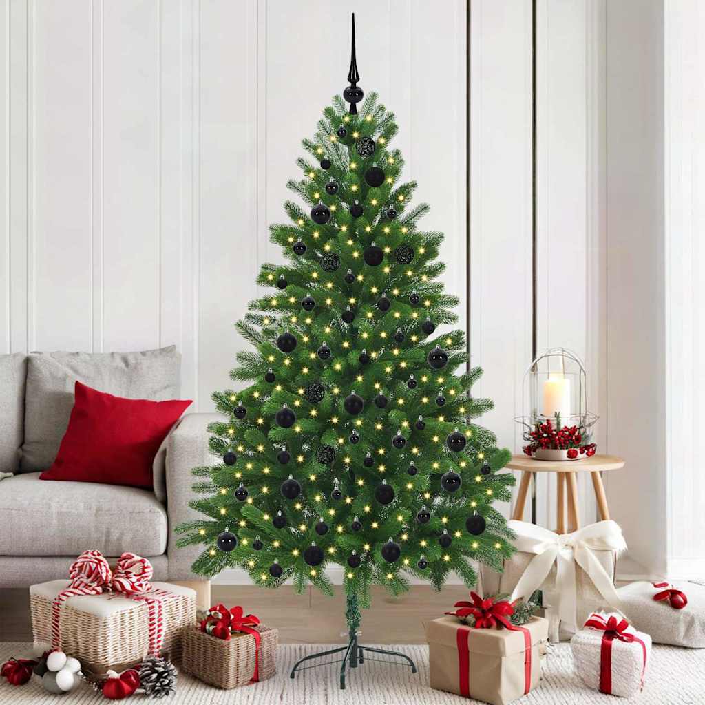 Vánoční Stromeček S 300 Led Diodami S Stojanem Zelená 180 Cm Pe