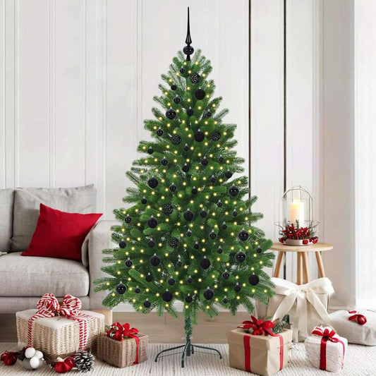 Vánoční Stromeček S 300 Led Diodami S Stojanem Zelená 180 Cm Pe