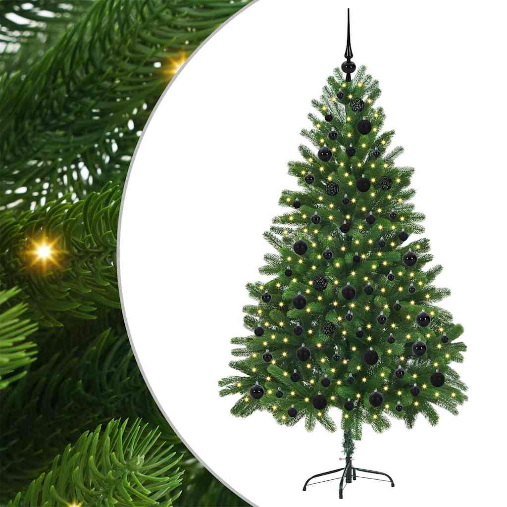 Vánoční Stromeček S 300 Led Diodami S Stojanem Zelená 180 Cm Pe