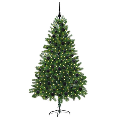 Vánoční Stromeček S 300 Led Diodami S Stojanem Zelená 180 Cm Pe