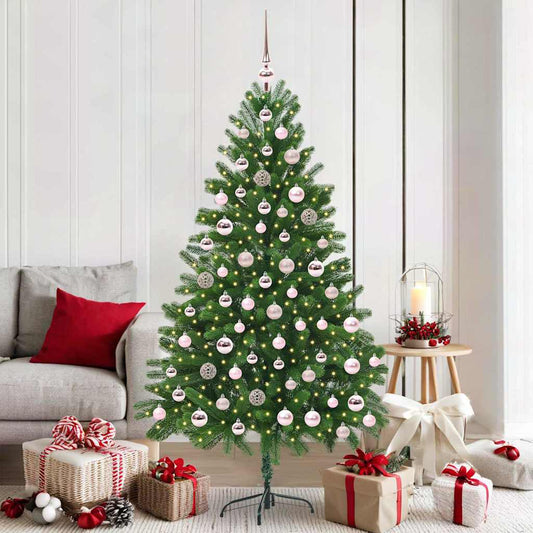 Vánoční Stromeček S 300 Led Diodami S Stojanem Zelená 180 Cm Pe