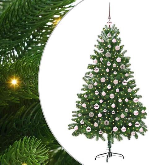 Vánoční Stromeček S 300 Led Diodami S Stojanem Zelená 180 Cm Pe