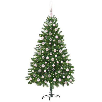 Vánoční Stromeček S 300 Led Diodami S Stojanem Zelená 180 Cm Pe