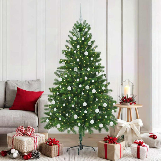Vánoční Stromeček S 300 Led Diodami S Stojanem Zelená 180 Cm Pe