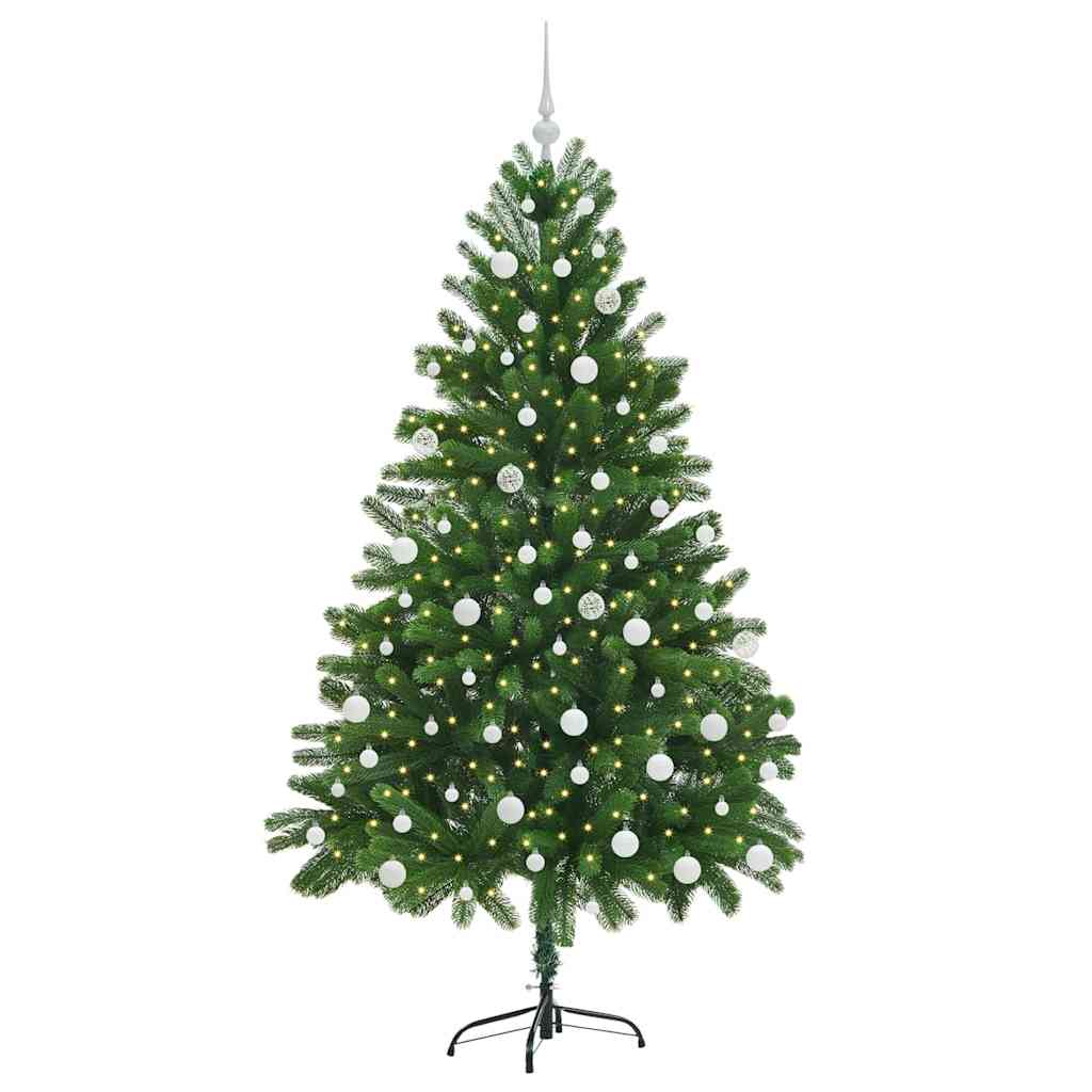 Vánoční Stromeček S 300 Led Diodami S Stojanem Zelená 180 Cm Pe