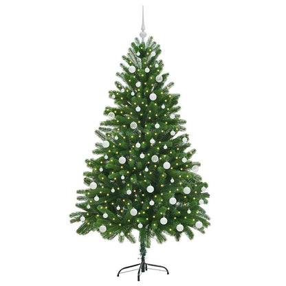 Vánoční Stromeček S 300 Led Diodami S Stojanem Zelená 180 Cm Pe