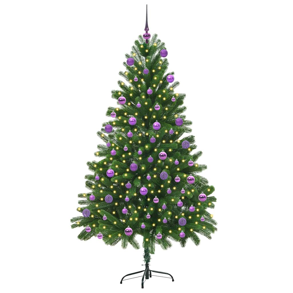Vánoční Stromeček S 300 Led Diodami S Stojanem Zelená 180 Cm Pe