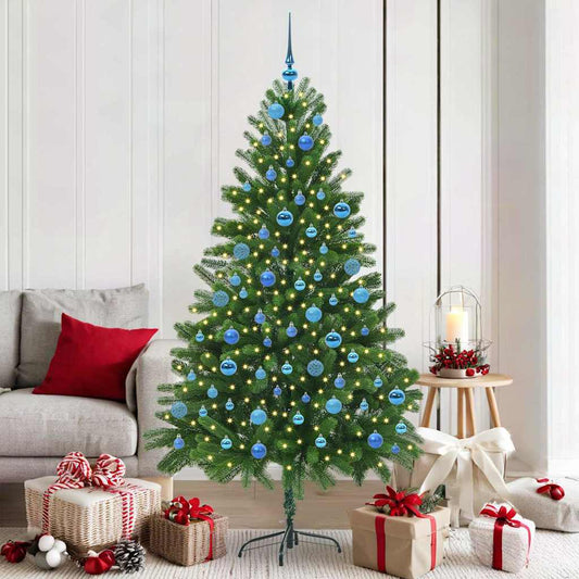 Vánoční Stromeček S 300 Led Diodami S Stojanem Zelená 180 Cm Pe