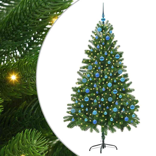 Vánoční Stromeček S 300 Led Diodami S Stojanem Zelená 180 Cm Pe
