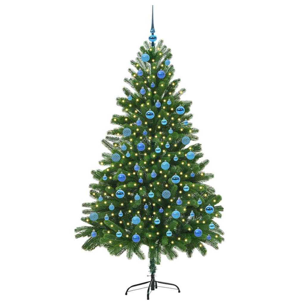 Vánoční Stromeček S 300 Led Diodami S Stojanem Zelená 180 Cm Pe