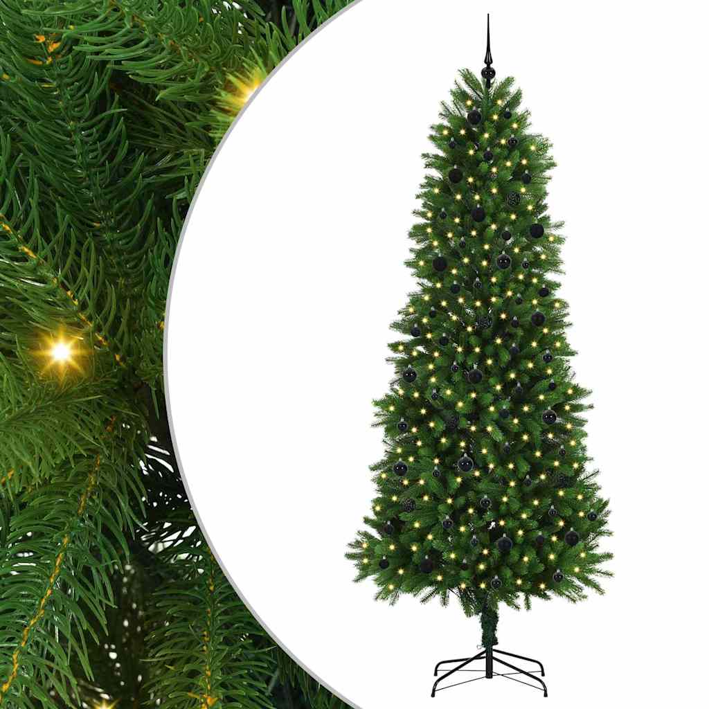 Vánoční Stromeček S 300 Led Diodami S Stojanem Zelená 240 Cm Pe