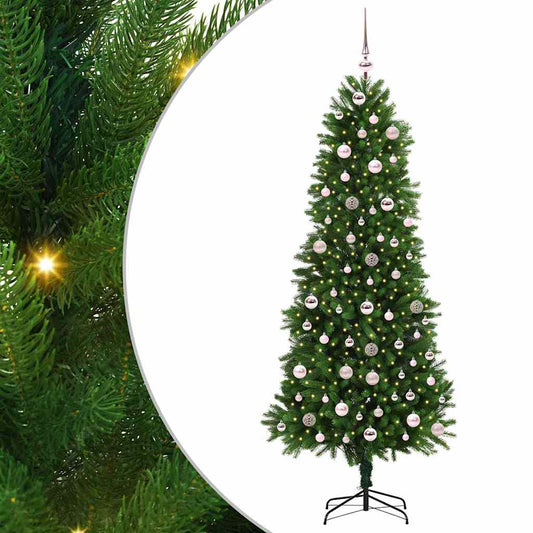Vánoční Stromeček S 300 Led Diodami S Stojanem Zelená 240 Cm Pe