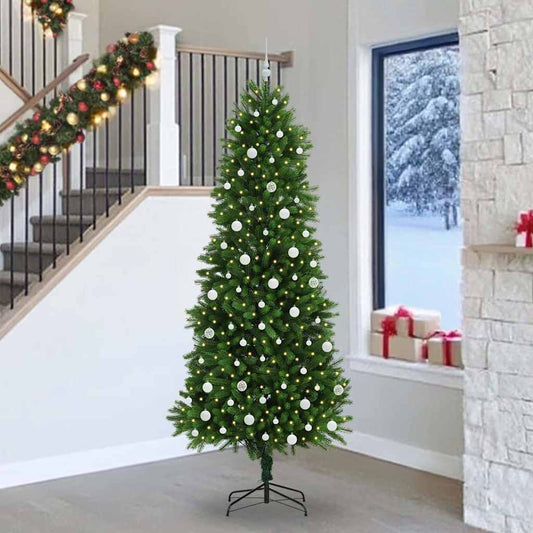 Vánoční Stromeček S 300 Led Diodami S Stojanem Zelená 240 Cm Pe