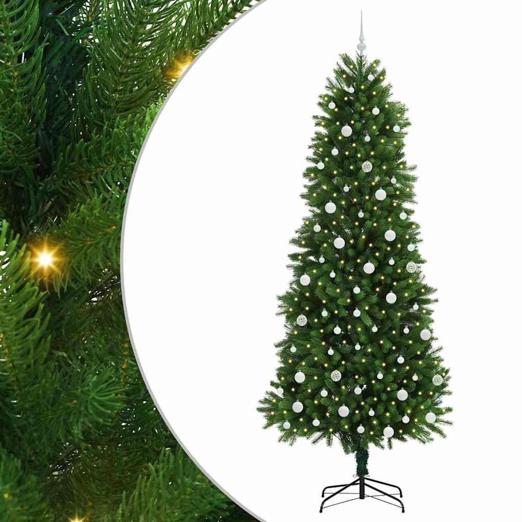 Vánoční Stromeček S 300 Led Diodami S Stojanem Zelená 240 Cm Pe