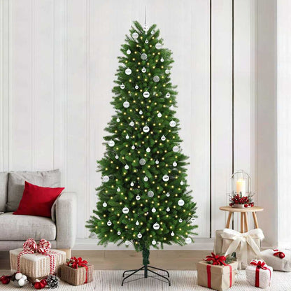 Vánoční Stromeček S 300 Led Diodami S Stojanem Zelená 240 Cm Pe