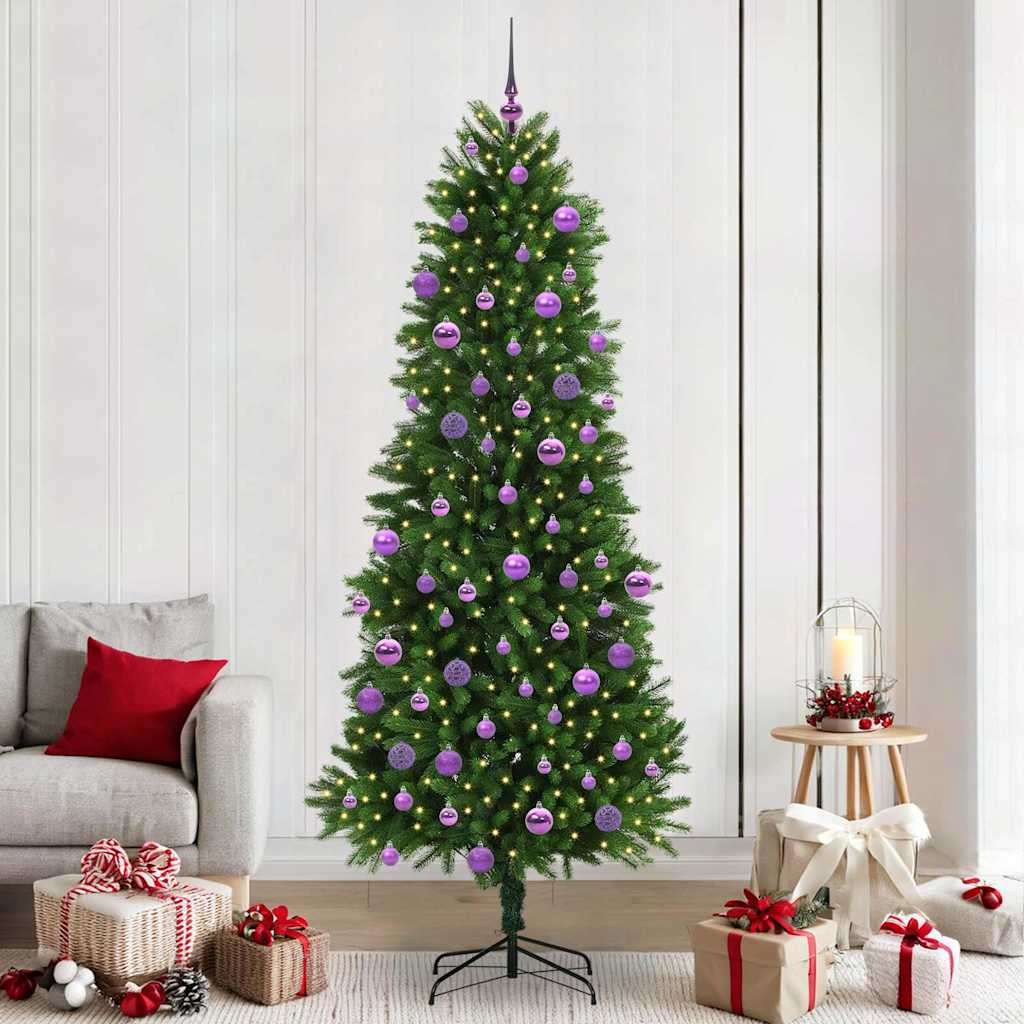 Vánoční Stromeček S 300 Led Diodami S Stojanem Zelená 240 Cm Pe