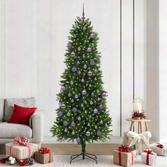 Vánoční Stromeček S 300 Led Diodami S Stojanem Zelená 240 Cm Pe