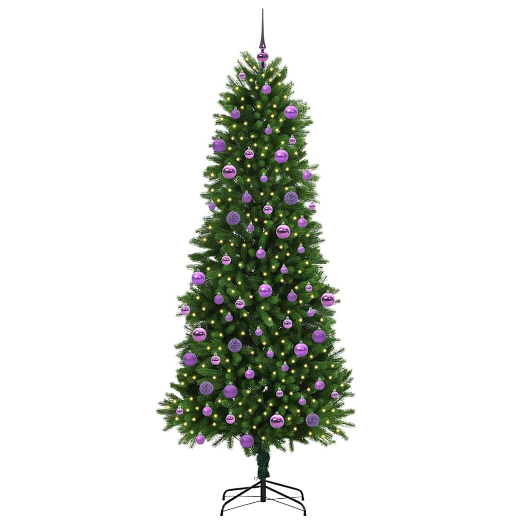 Vánoční Stromeček S 300 Led Diodami S Stojanem Zelená 240 Cm Pe
