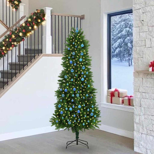 Vánoční Stromeček S 300 Led Diodami S Stojanem Zelená 240 Cm Pe