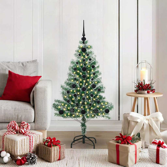 Umělý Vánoční Stromeček Se Sněhem A Led Osvětlením 120 Cm