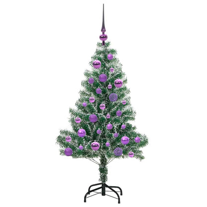 Umělý Vánoční Stromeček Se Sněhem A Led Osvětlením 120 Cm