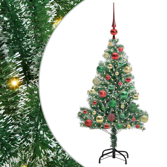Umělý Vánoční Stromeček Se Sněhem A Led Osvětlením 120 Cm