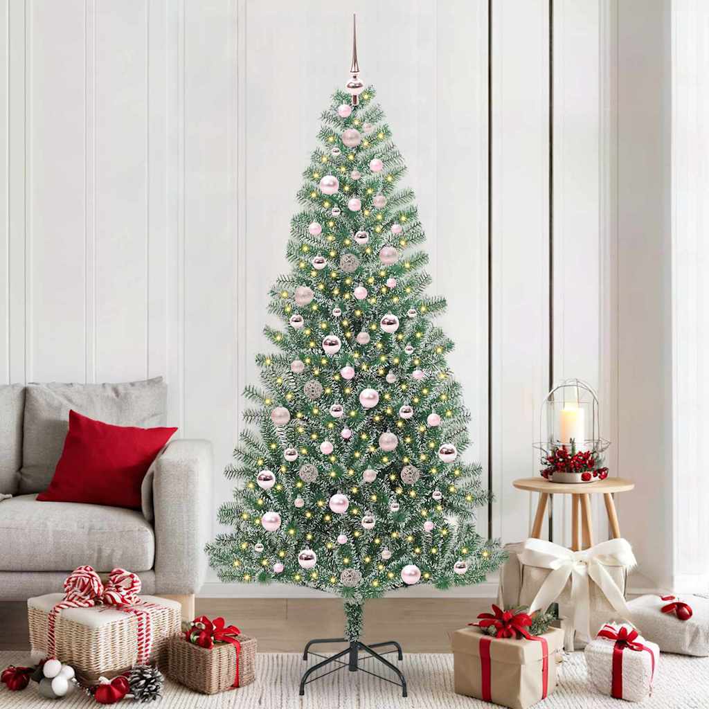 Umělý Vánoční Stromeček Se Sněhem A Led Osvětlením 210 Cm