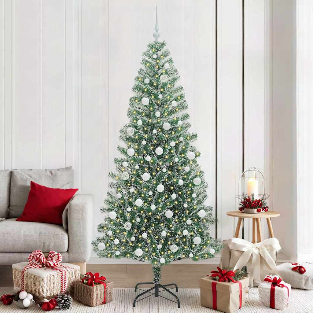 Umělý Vánoční Stromeček Se Sněhem A Led Osvětlením 210 Cm
