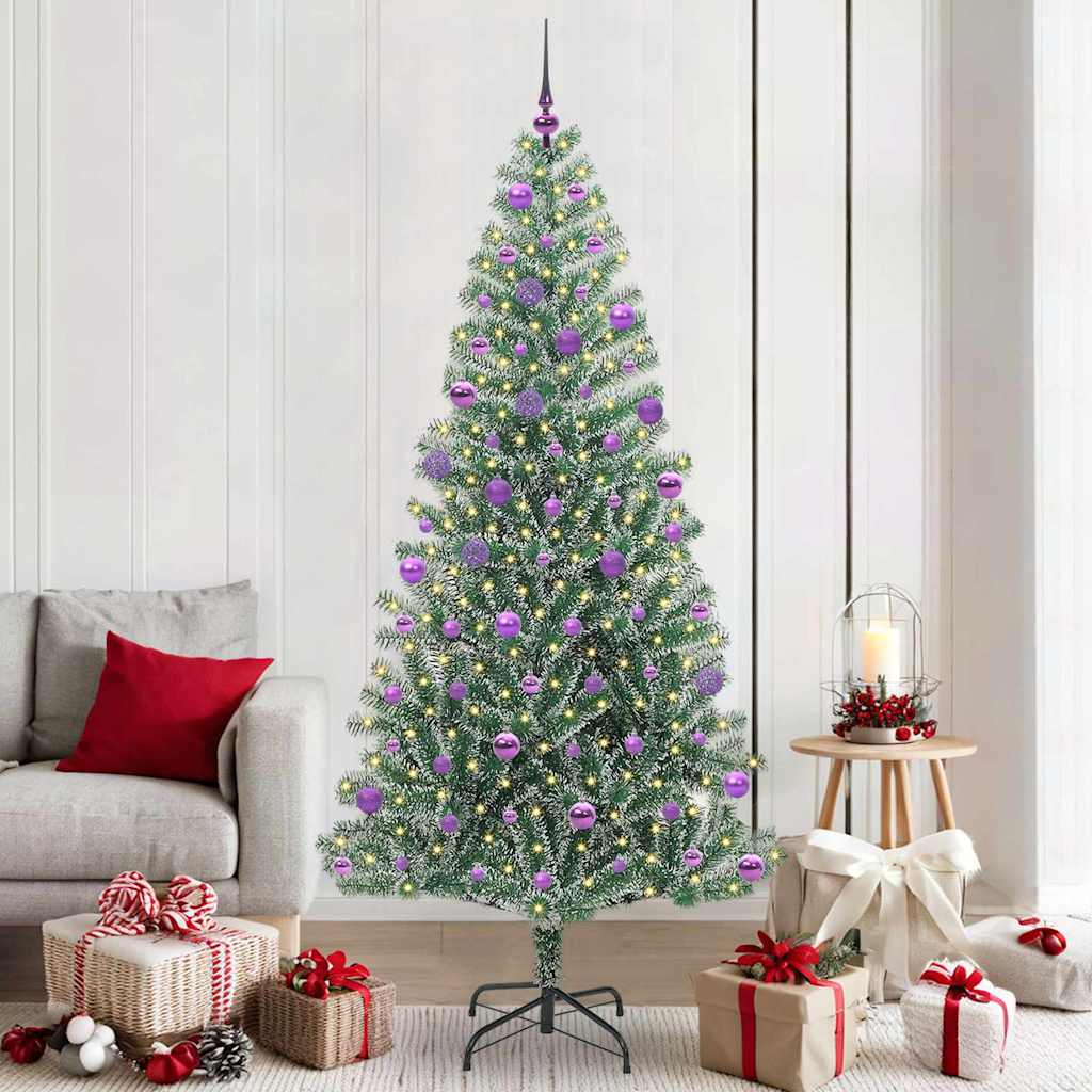 Umělý Vánoční Stromeček Se Sněhem A Led Osvětlením 210 Cm