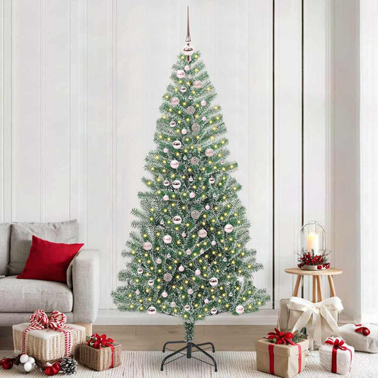Umělý Vánoční Stromeček Se Sněhem A Led Osvětlením 240 Cm