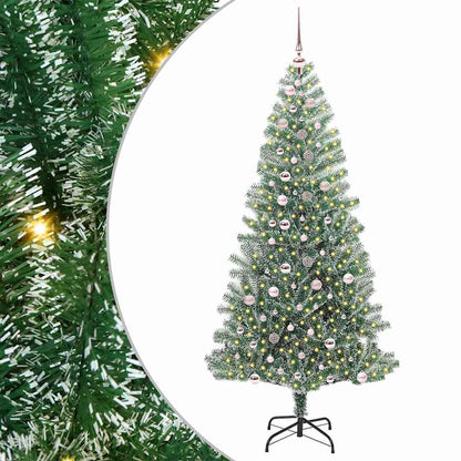 Umělý Vánoční Stromeček Se Sněhem A Led Osvětlením 240 Cm