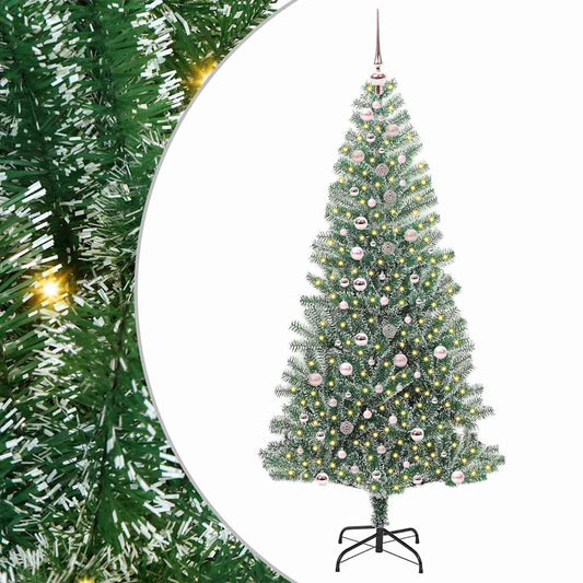 Umělý Vánoční Stromeček Se Sněhem A Led Osvětlením 240 Cm