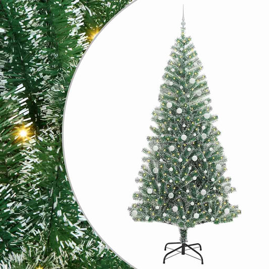Umělý Vánoční Stromeček Se Sněhem A Led Osvětlením 240 Cm