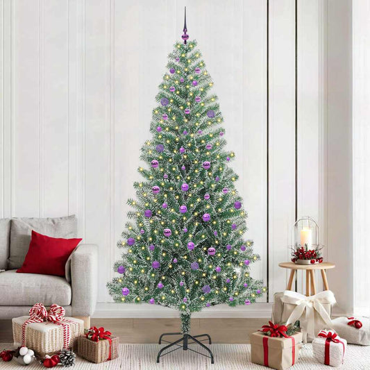 Umělý Vánoční Stromeček Se Sněhem A Led Osvětlením 240 Cm