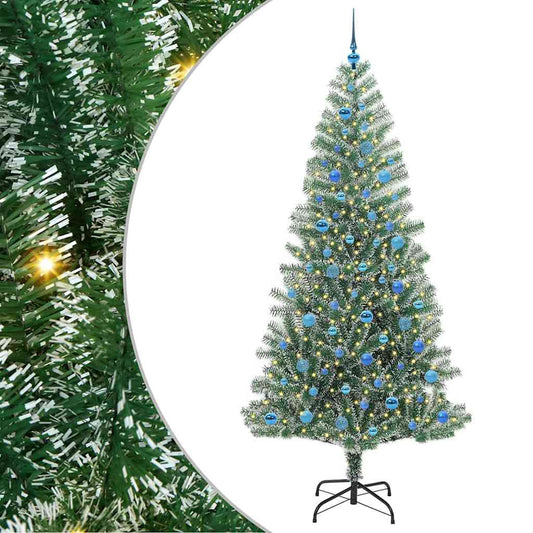 Umělý Vánoční Stromeček Se Sněhem A Led Osvětlením 240 Cm