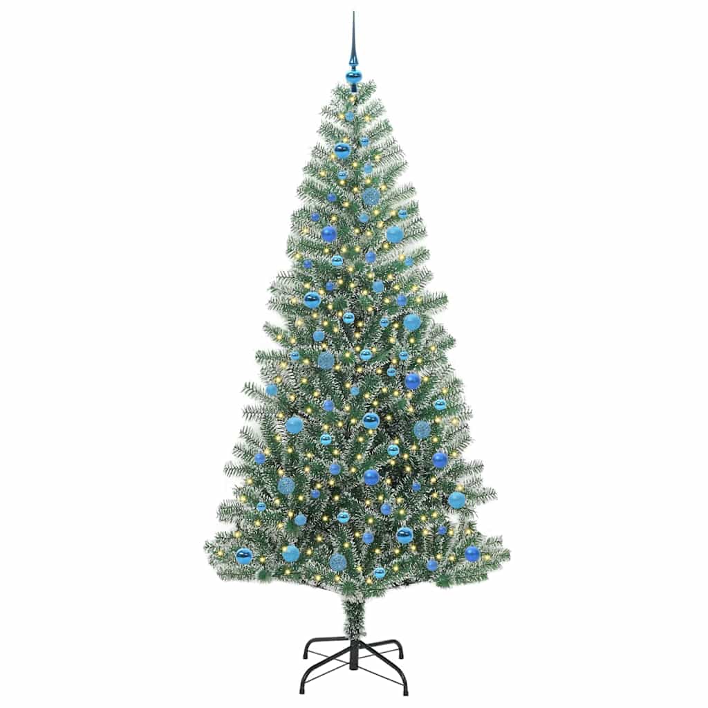 Umělý Vánoční Stromeček Se Sněhem A Led Osvětlením 240 Cm