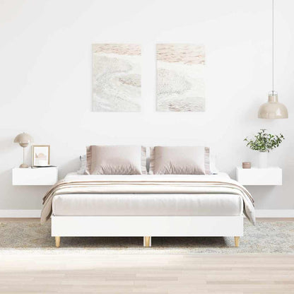Rám Postele 2 Ks Bílá 152 X 203 Cm Kompozitní Dřevo