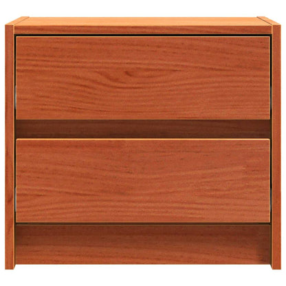 Noční Stolky Voskově Hnědá 40 X 30.5 X 35.5 Cm Borovicové Dřevo